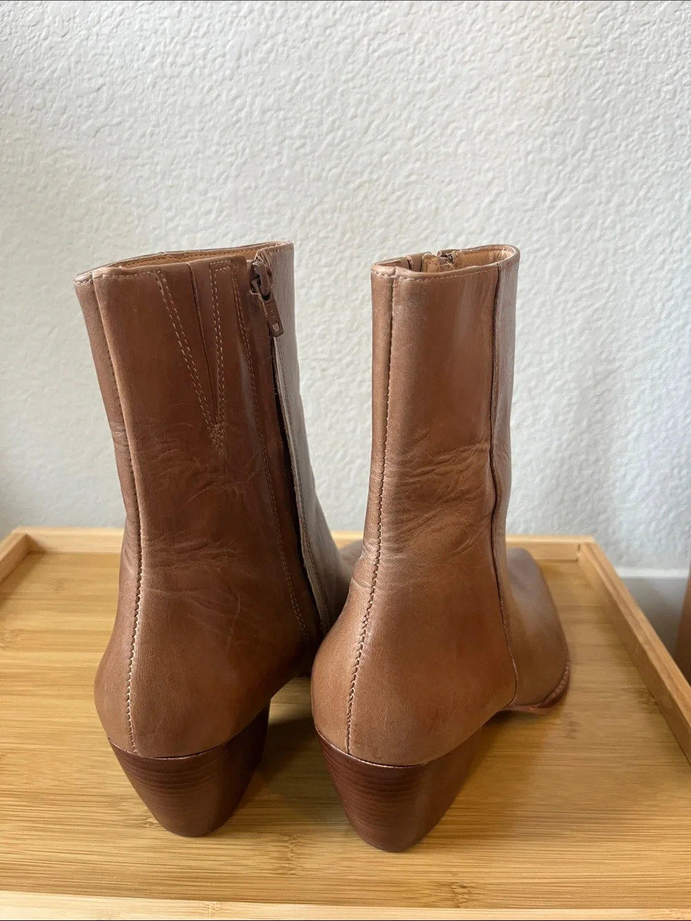 Matisse Tan Caty Pointed-Toe Leather Ankle Booties - Picture 4 of 5